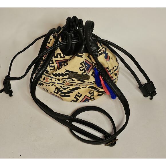 Lily Queen Southwestern Boho Draw String Bag Across Body Shoulder - Picture 2 of 10